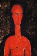 Amedeo Modigliani Red Bust painting